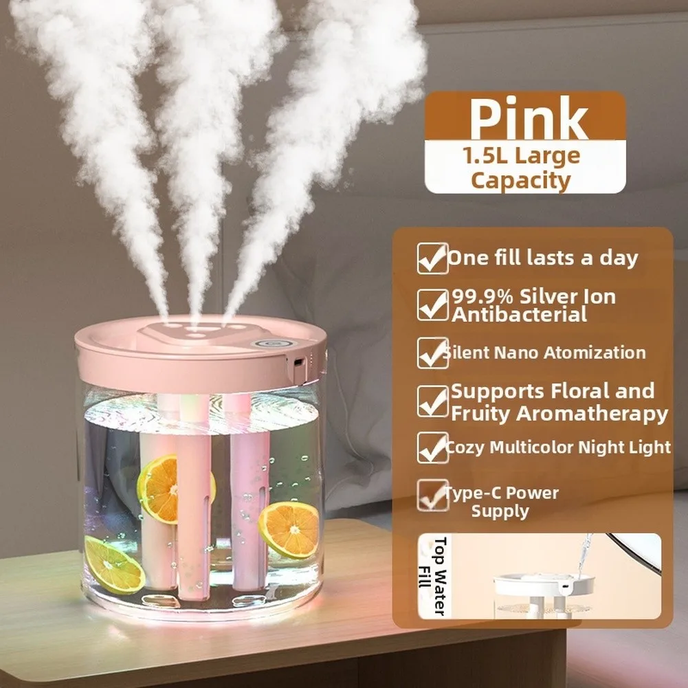 Long-lasting humidifier with gentle night light and auto-shutoff safety features for bedrooms nurseries and offices