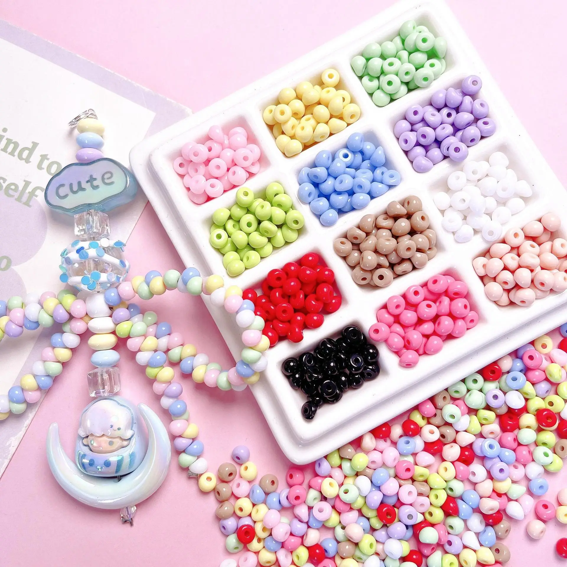 200pcs/lot Colorful Seed Beads For Jewelry Making DIY Decoration Y2K Bracelet Necklace Earrings Phone Chain Hair Accessories