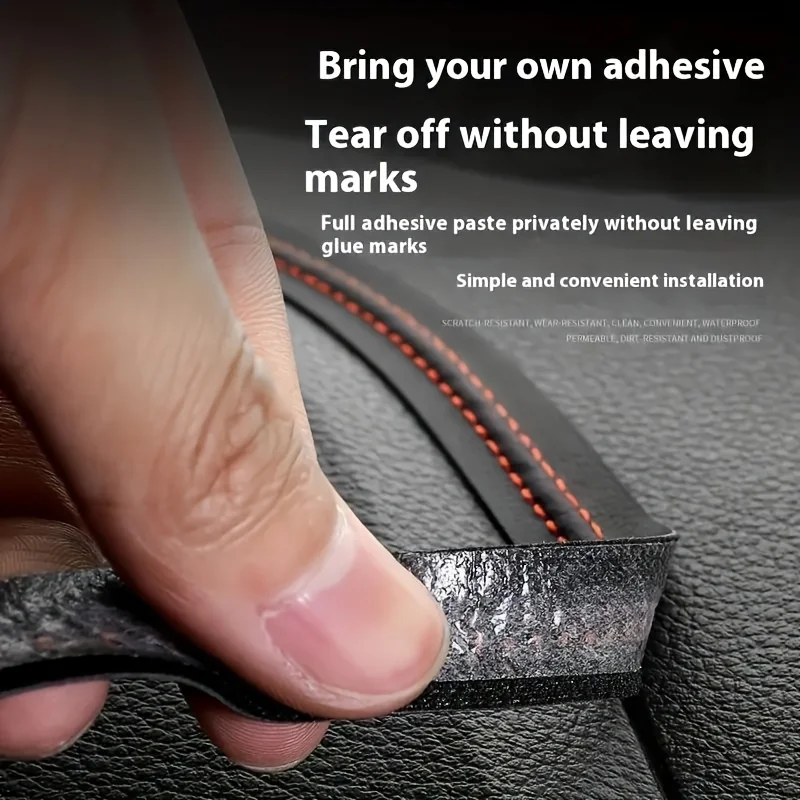 2-Meter Universal Car Interior Faux Leather Stitching Strip - Decorative Trim for Doors, Consoles, Dashboards, and Seats - view 4