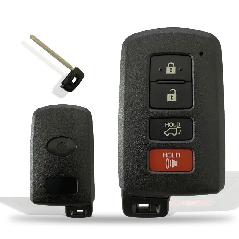 Terno esperto remoto do Fob da chave para Toyota Highlander, 4 botões, Keyless Go, 89904-0E121, placa HYQ14FBA 2110, 2014-2019, 312, 314MHz