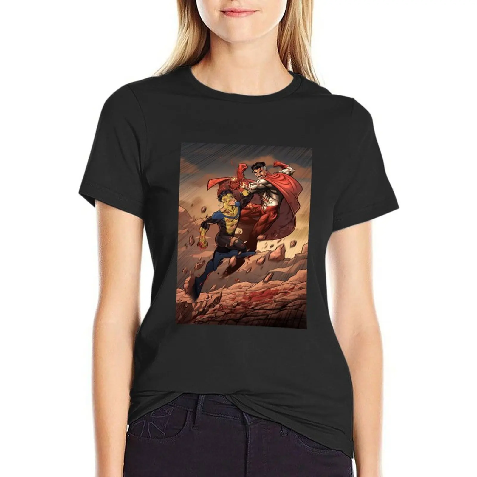 Camiseta invencível com estampa animal plus size tops de secagem rápida roupas vintage camiseta feminina