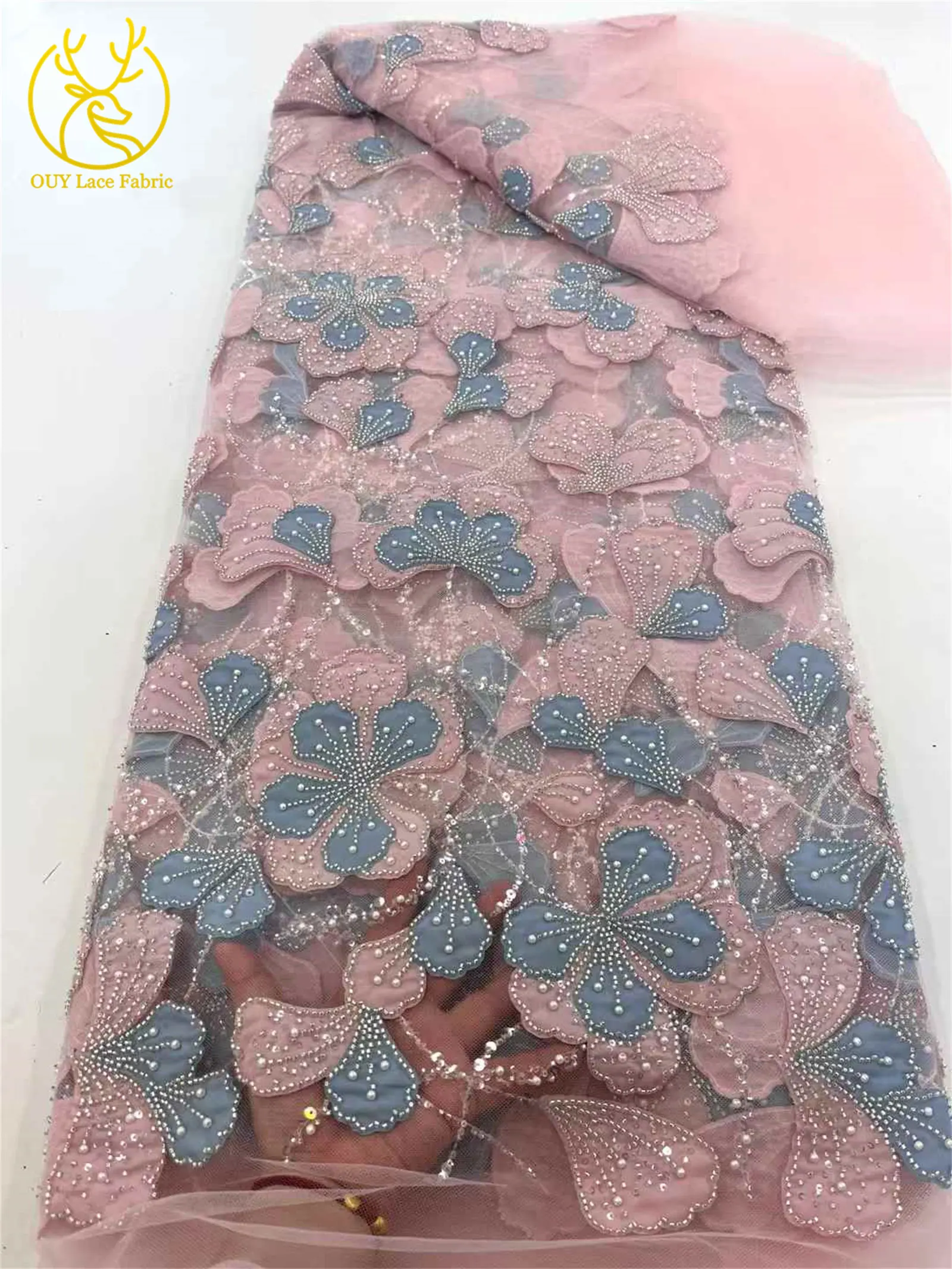 أحدث قماش دانتيل خرز أفريقي لعام 2025 ملصق مطرز بشبكة فرنسية قماش دانتيل ترتر نيجيريا دانتيل شيفون مناسب للحفلات