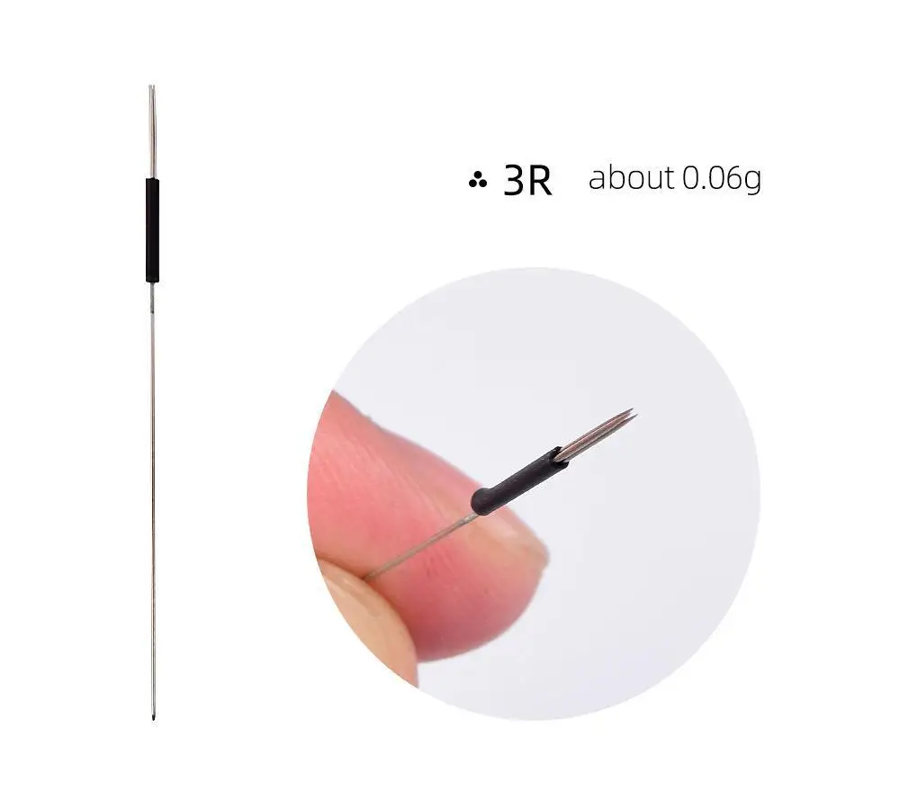 100 stücke Microb lading Tattoo Nadeln Kappen Permanent Make-up Tattoo Nadeln sterilisiert für PMU Maschine Augenbrauen Lippen Werkzeuge – Detail 2
