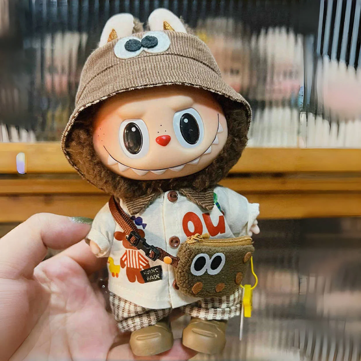 

Original Handmade Labubu Doll Clothes Set 17cm Labubu Stretch Cloth Vinyl Doll Shirt Clothes