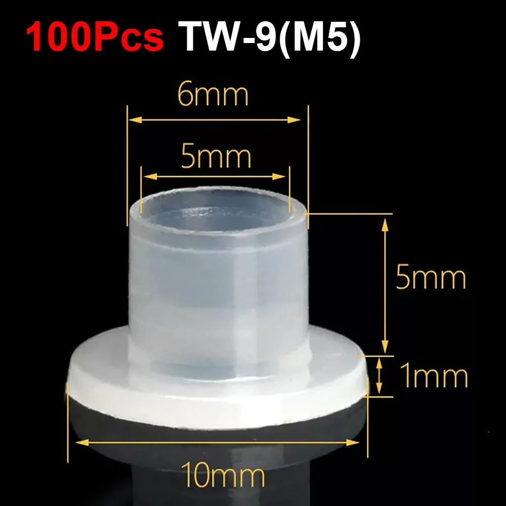 100Pcs M3-M20 T-Shaped Nylon Washer Concave Convex Nylon Plastic Insulation Spacer T-Type Step Thread Bushing