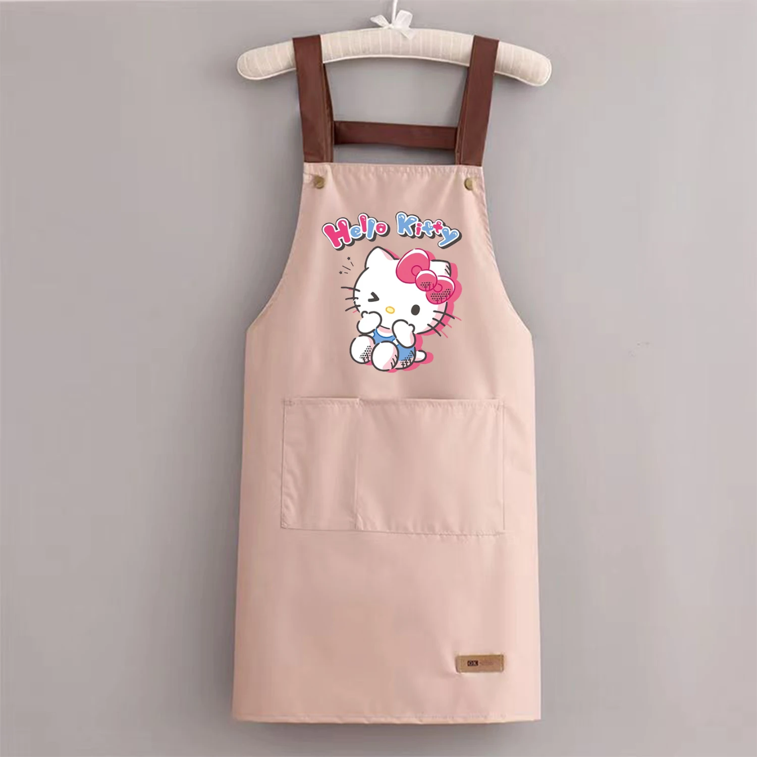 Hello Kitty Kitchen Aprons for Woman Men Cute Cartoon Chef Work Apron New Restaurant Shop Beauty Nails Studios Prop Uniform Gift