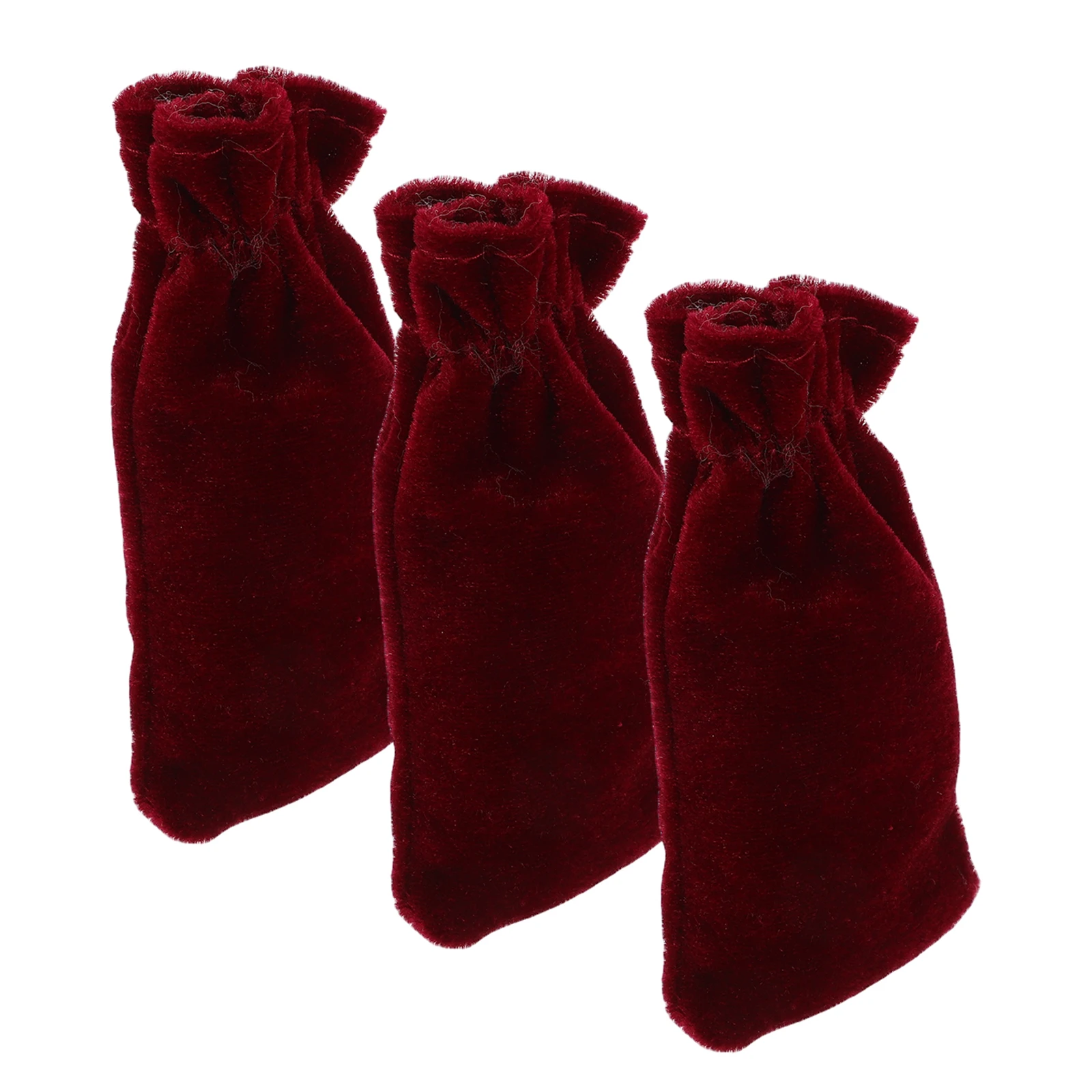 

3 Pcs Piano Booties Liftable on Both Sides Cover Red Golden Velvet Pedal Dust for Baby