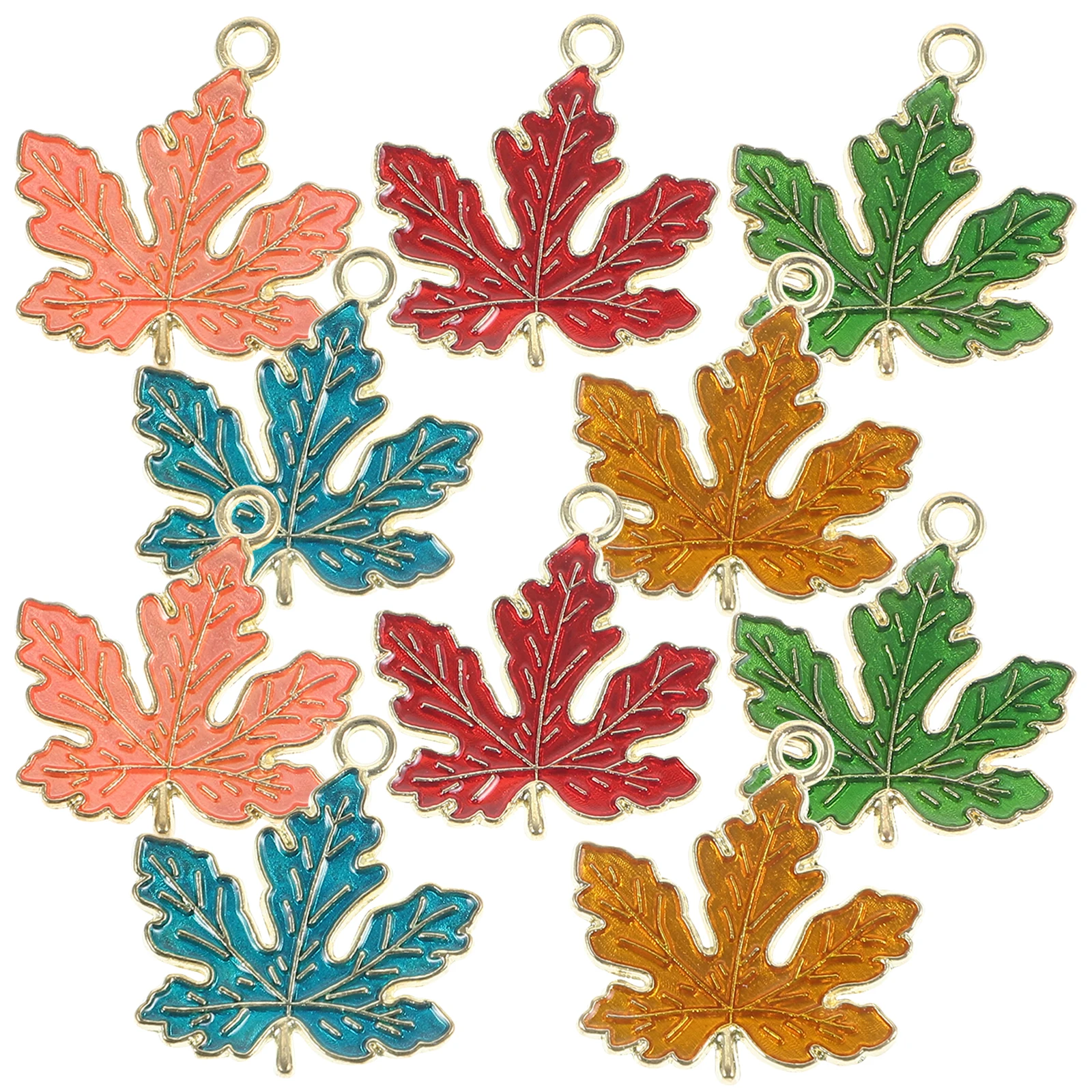 

10 Pcs Charm Necklace Leaf Pendant Keychain Charms for Bracelets Jewellery Making Accessories Jewelry