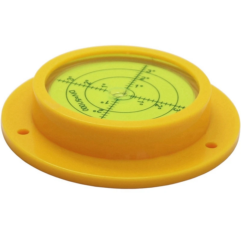 

A47U Round Bubble Level, 90X17mm High Precision Circular Spirit Level with 3 Mounting Holes, Measuring Instrument Tool