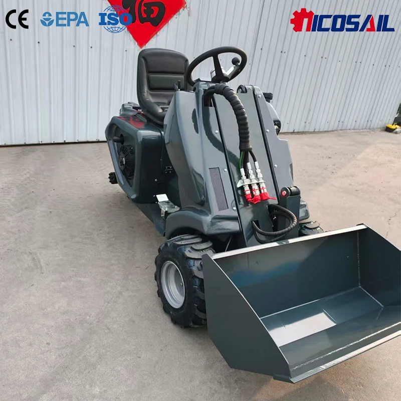 

Hot Selling Mini Wheel Loader CE EPA 3 Wheel Mini Loader Quick Attach Bucket 160bar Pressure For Polish Farm Use