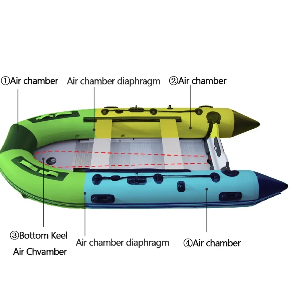 ل 5-6 شخصين Angriffs boote mit الألومنيوم boden 3,8 m PVC Antik olliions fischen Schlauchboot Ruderboot سرعة طوف Zubonych
