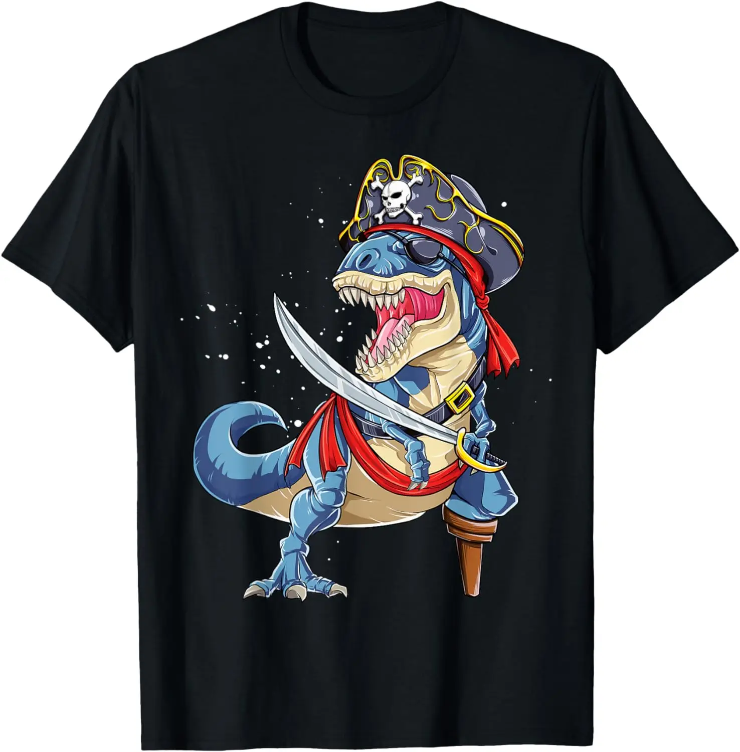 

Dinosaur T rex Pirate T shirt Jolly Roger Halloween Gifts T-Shirt