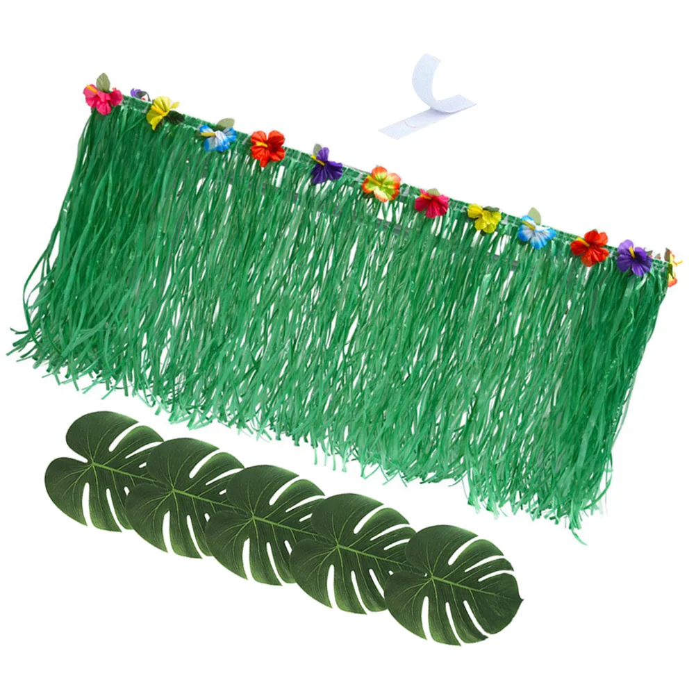 

1Set Table Skirt for Luau Party Beautiful Monstera Design Party Supplies Set Desktop Protection Reusable Decorative Cover Strong