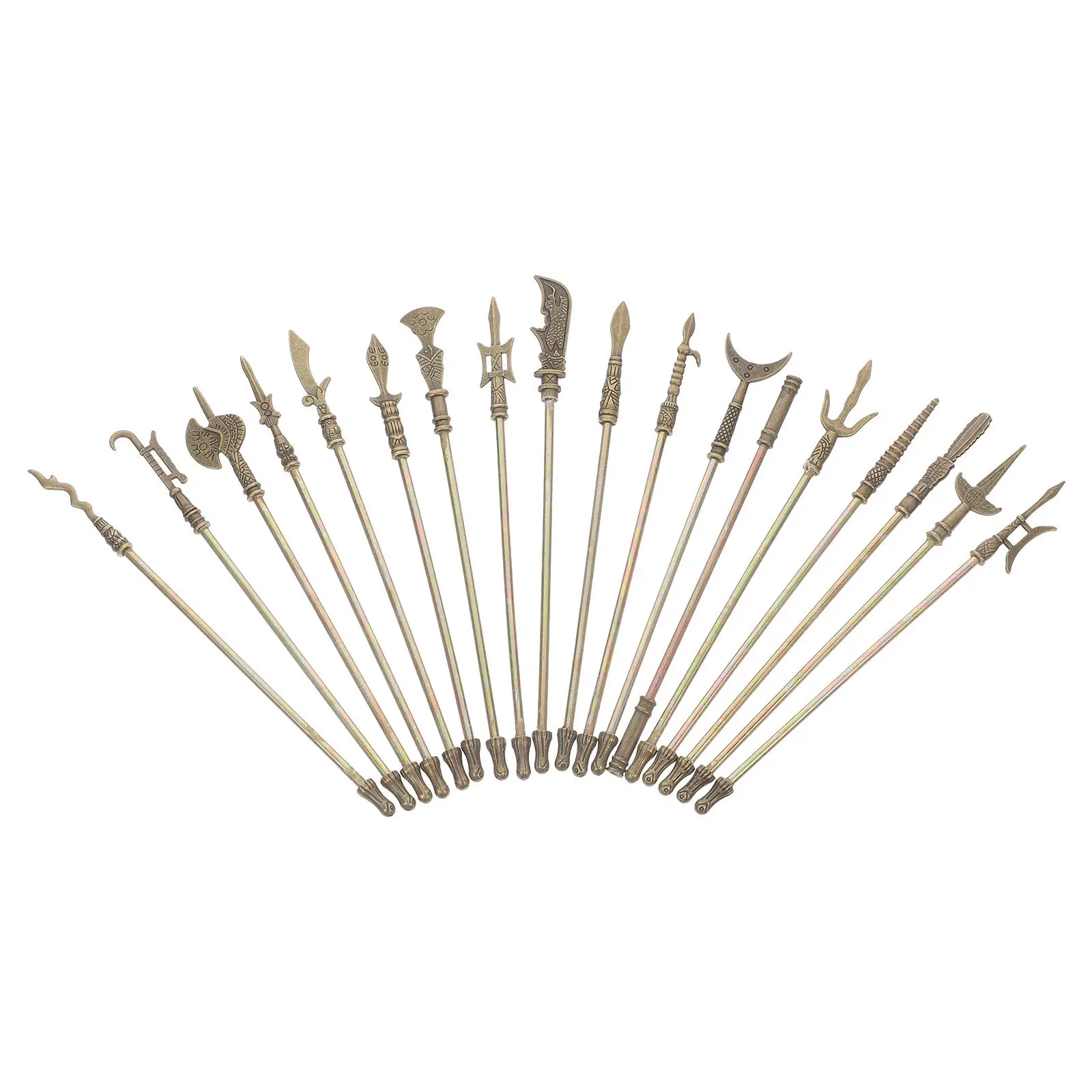 

18Pcs Alloy Arms Adornments Mini Zinc Ancient Chinese Set Home Decoration Learning Cognitive Play Photo Props