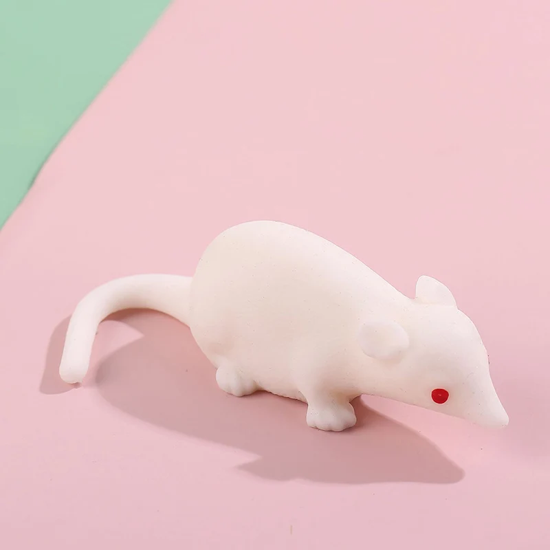 Modelo de ratón de simulación, juguetes creativos de descompresión con ventilación para apretar, accesorios de broma de compulsión de Halloween para niños, regalo de cumpleaños