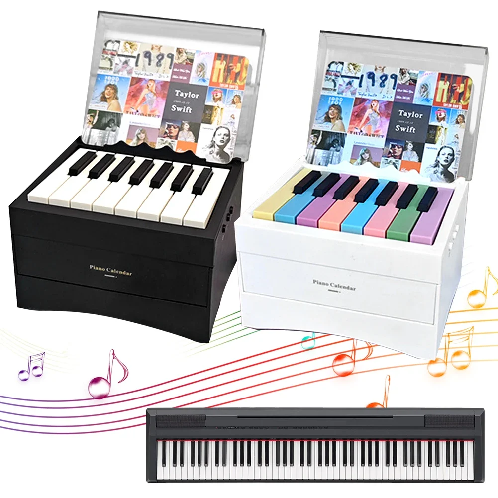

BT Piano Calendar 2025 15 Keys Piano Calendar Desktop Peripheral Ornaments Piano Desk Calendar Mini Piano Calendar Gift for Fans