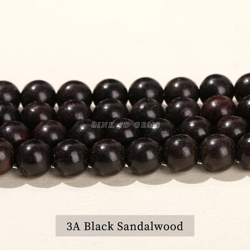 Naturholz Perle Gold Seide Sandelholz runde Buddha Perle 6 8 10mm Pick Größe für Schmuck machen DIY Halskette Armband Zubehör