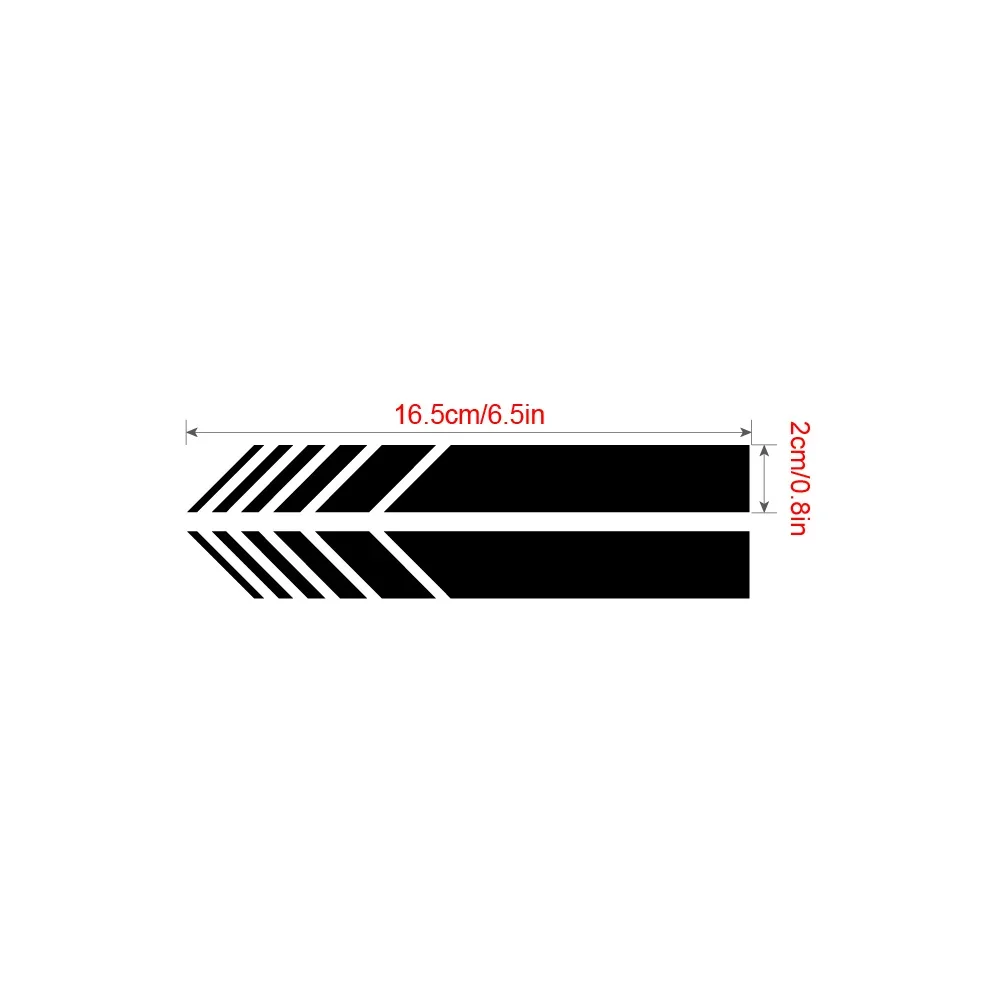 2pcs Universal Classic Stripes Car Rearview Mirror Sticker, Modified Pull Flower Decorative Scratch Adhesive Vinyl Decals