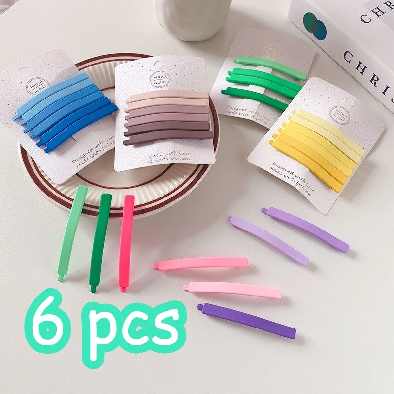 الكورية الحلو الفتيات الحلو دبوس الشعر التدرج اللون الصليب سلس الانفجارات الجانب كليب كسر مشبك شعر حافة كليب لون الحلوى أغطية الرأس