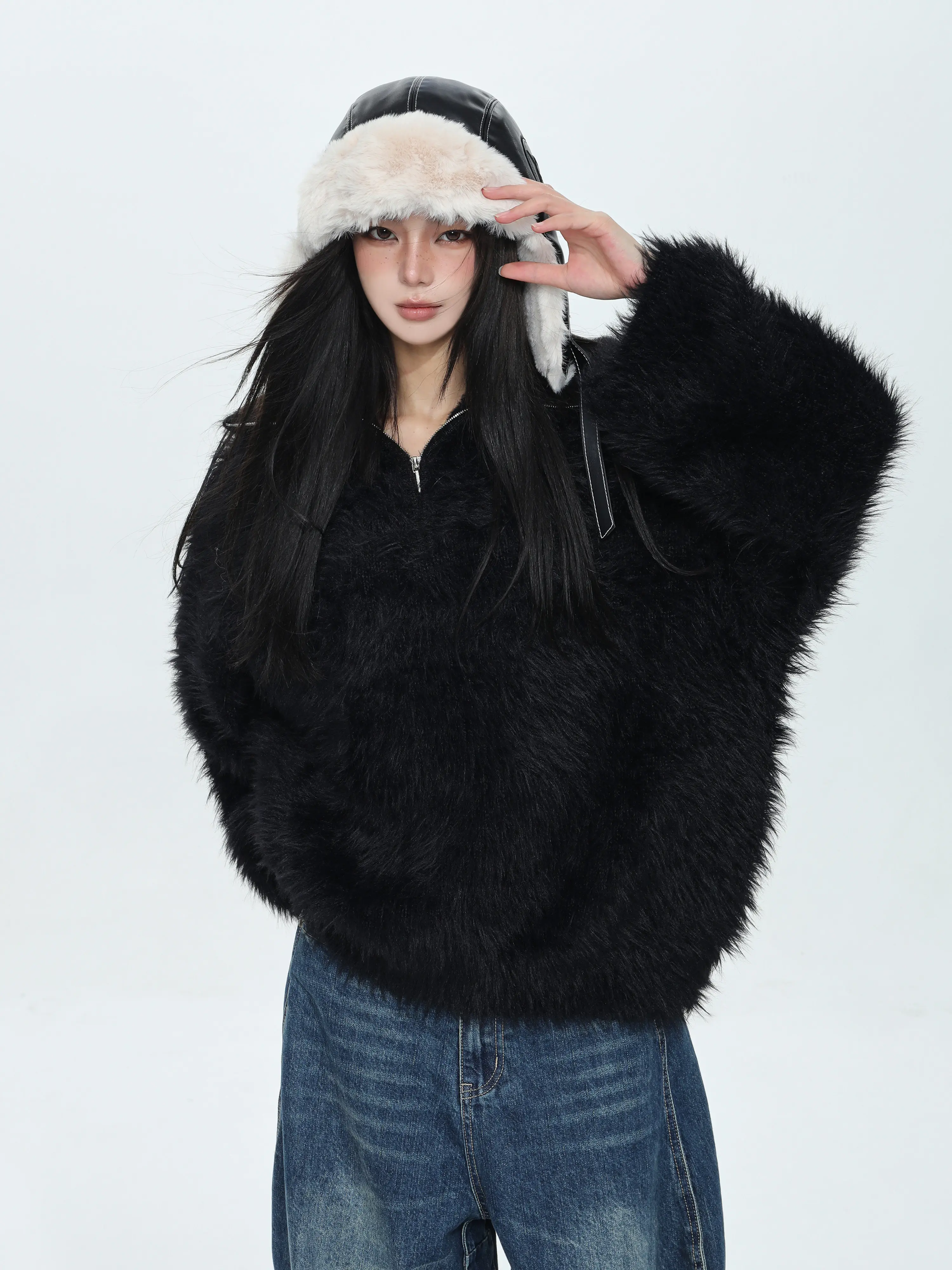 

Мужские пуловеры с меховым воротником, индивидуальный дизайн, в стиле преппи, элитные, в университетском стиле, в полоску, простые, британские, повседневные, с вышивкой на спине, модные, премиум-класса