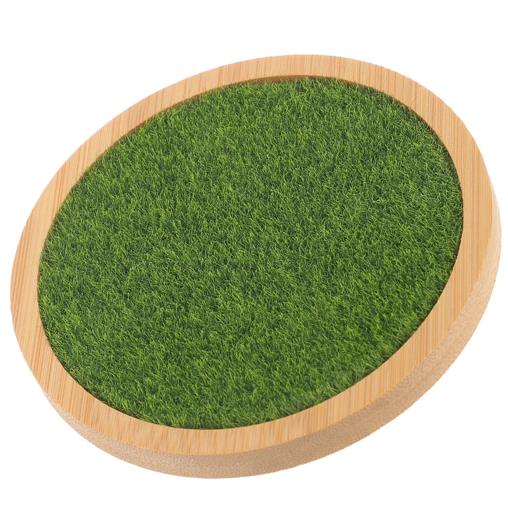 

Grass Artificial Lawn Base Action Figure Risers Set up Fake Decor Pedestal Stand