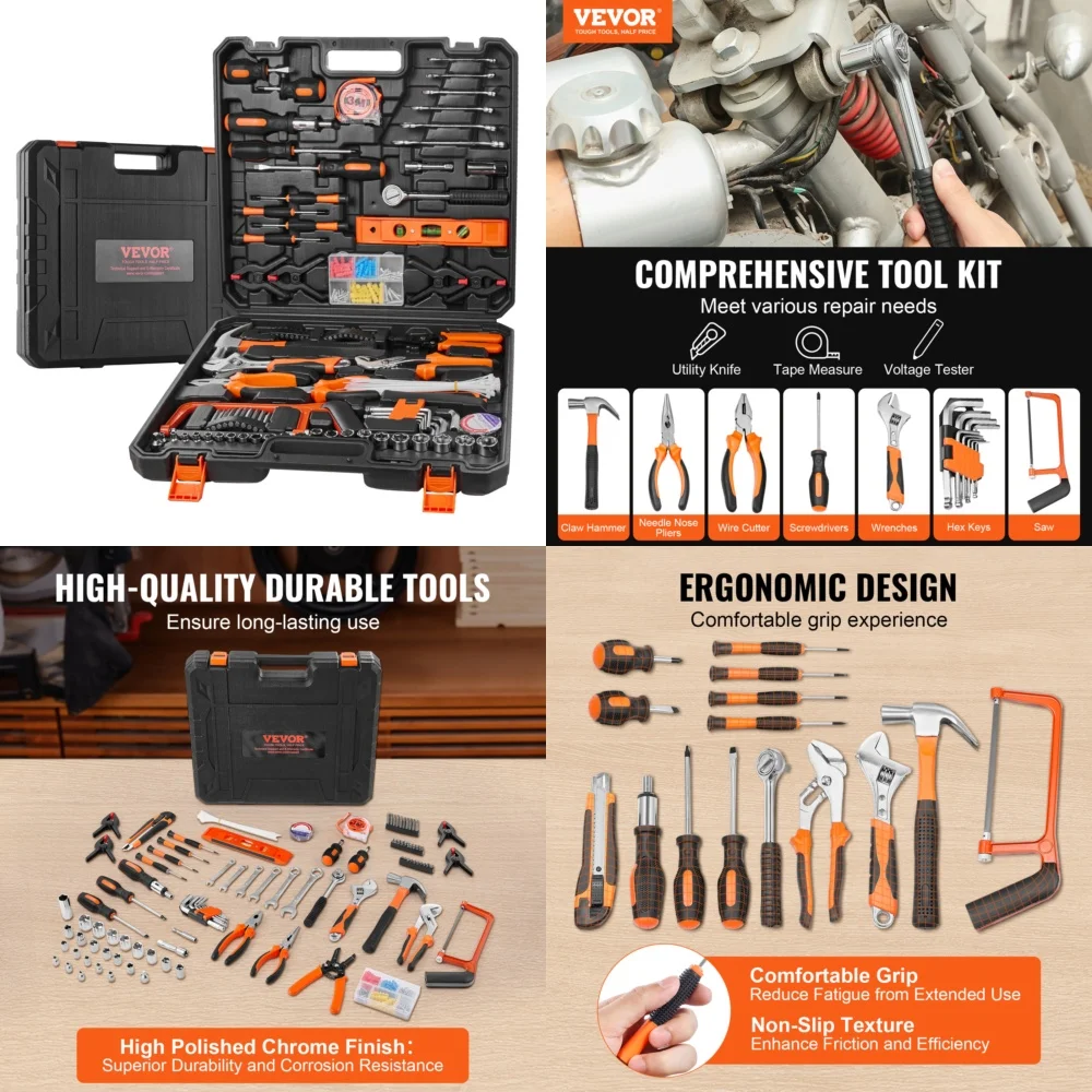 

Наборы ручных инструментов, комплект бытовых инструментов из 16 предметов с портативным чехлом для ремонта своими руками и дома