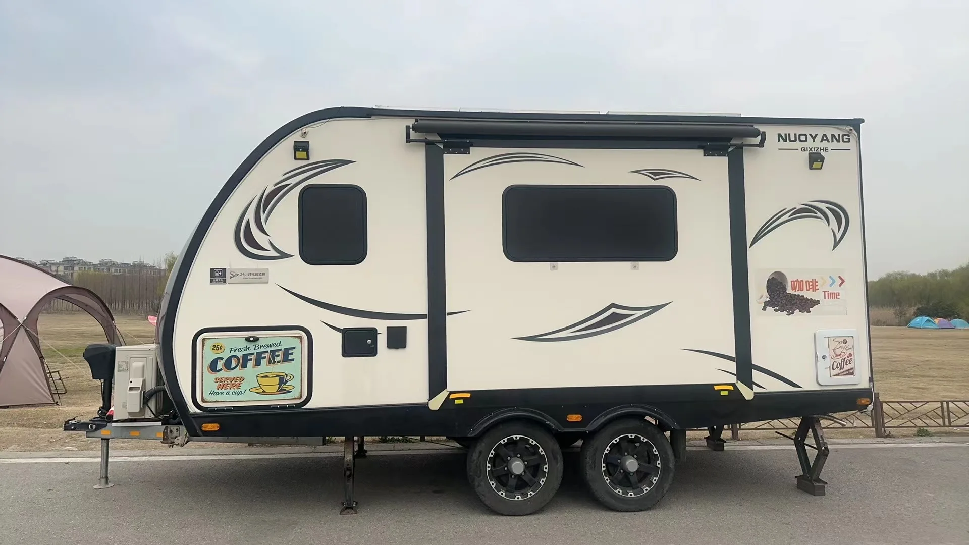 STLF إطار من سبائك الألومنيوم Rv الملحقات الخارجية مقطورة قافلة متنقل تخييم Rv الشريحة خارج المظلة #2