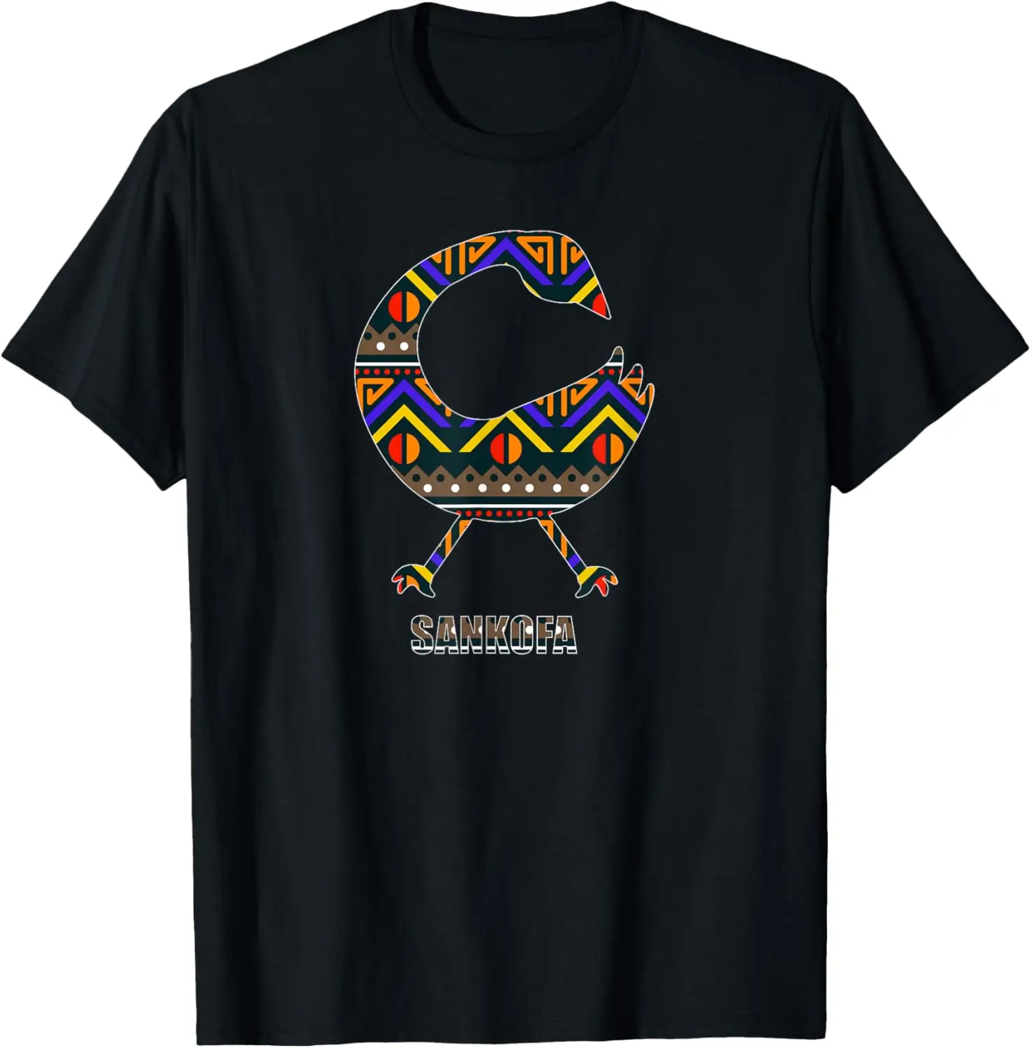 

Sankofa Symbol with African Pattern, Black History T-Shirt