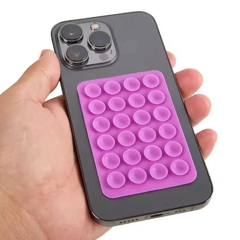 1PC Universal Color Double Side Silicone Suction for Mobile Phone Fixture Backed 3M Adhesive Rubber Sucker Pad for Fixing Phone image 4