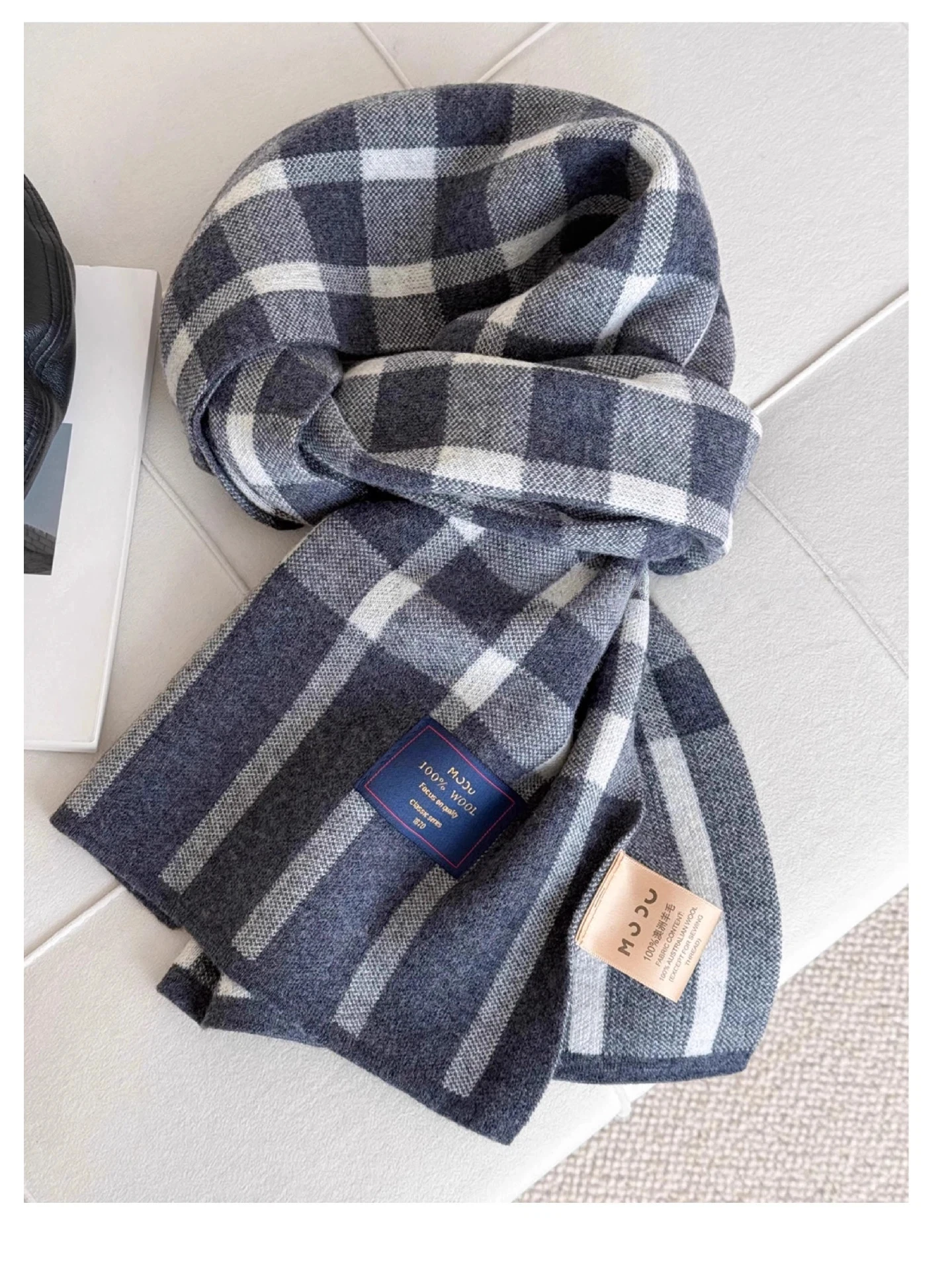 Écharpe rétro à carreaux rouge - Wool Scarf Men avis et prix