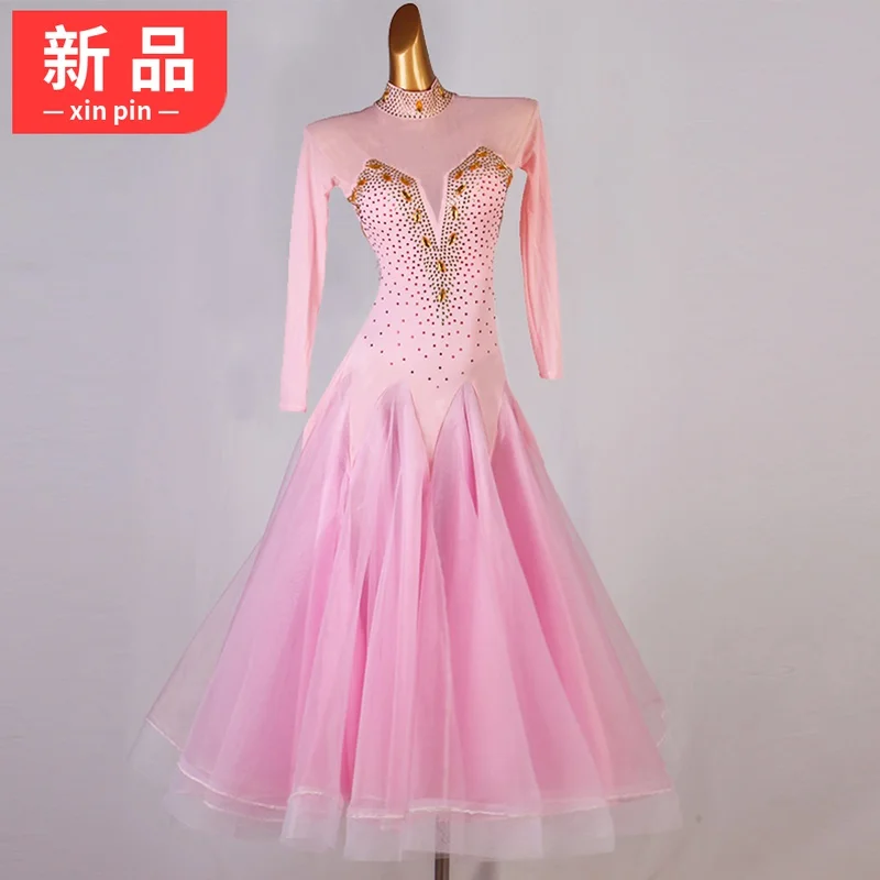 

Modern Dance Performance Full Diamond Tango Waltz Dress National Standard Competition Social