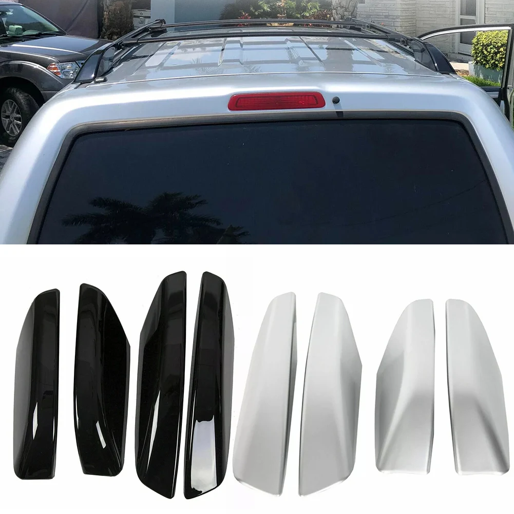 4X Roof Rack Bar Rail End Cover Shell Cap For Toyota For 4Runner N210 2003-2009 Direct Replacement Quick Installation