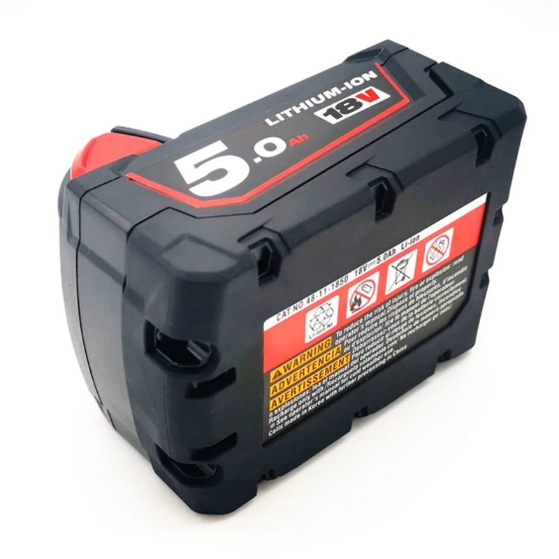 18V 5Ah 6000mAh Li-ion Tool Battery for Milwaukee M18 48-11-1815 48-11-1850 2646-20 2642-21CT Repalcement Rechargeable Batteries