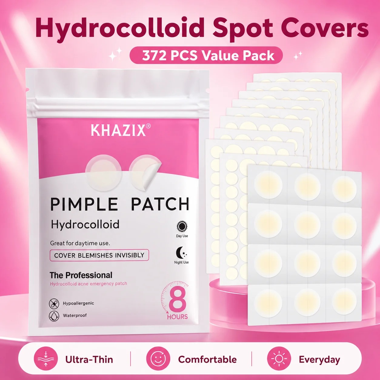 372PCS Hydrocolloid Acne Pimpl - Skincare The Originote review and price