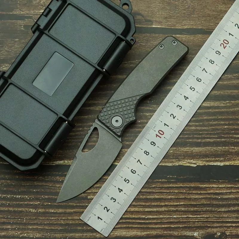 

LEMIFSHE OZ Rosie Titanium Handle Real 60+HRC M390 Steel Folding Knife Outdoor Camping Hunting Kitchen Survival Pocket EDC Tools