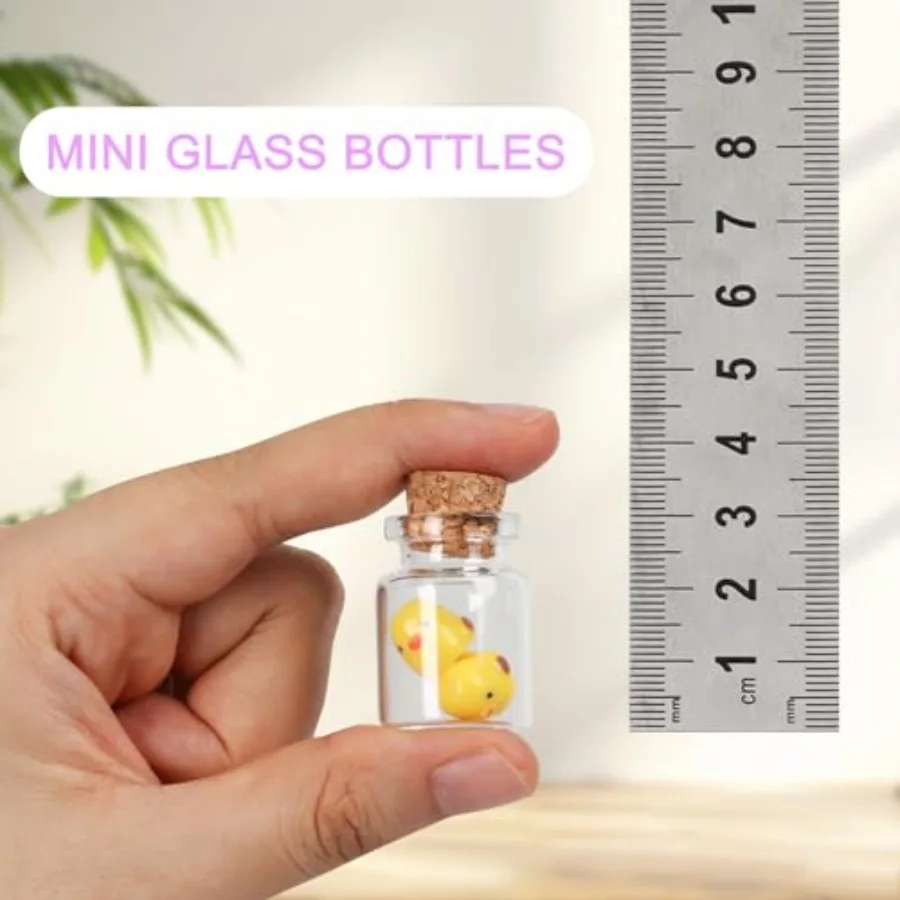 Mini Glass Bottles With Cork 5 ml, 24 Pack Tiny Jars, Small Potion Vials, Spell Jars, Sand Bottles, Little Decorative Bottles f