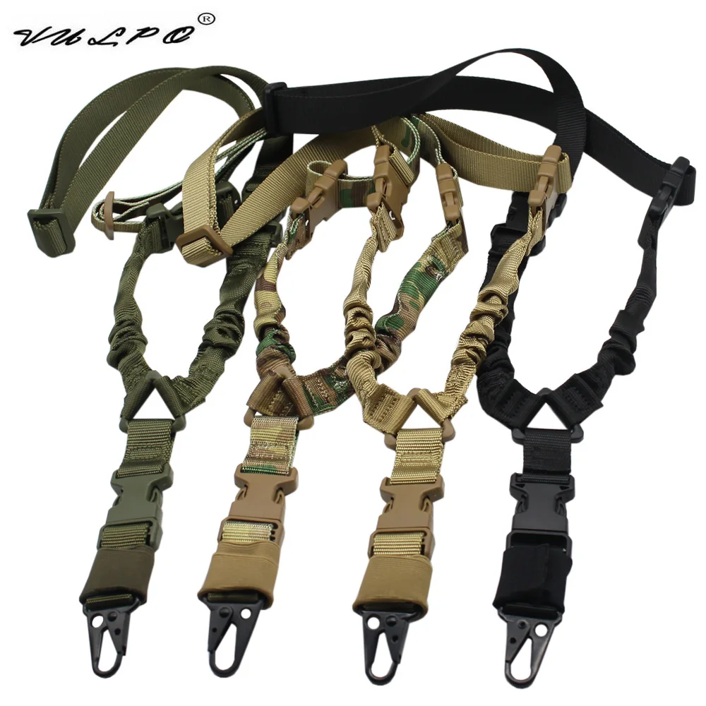 

VULPO Tactical Rifle Sling 1 Point Gun Sling Airsoft Heavy Duty Combat Shooting Gun Sling Hunting Strap