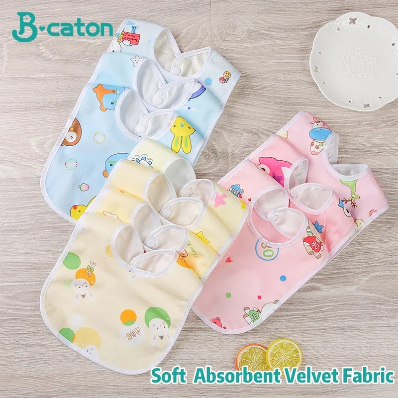 3Pcs/Set Waterproof Baby Bibs Newborn Cloth Feeding Bibs Cute Printed Bibs Burp Clothing for Infant Stuff Baby Accessories