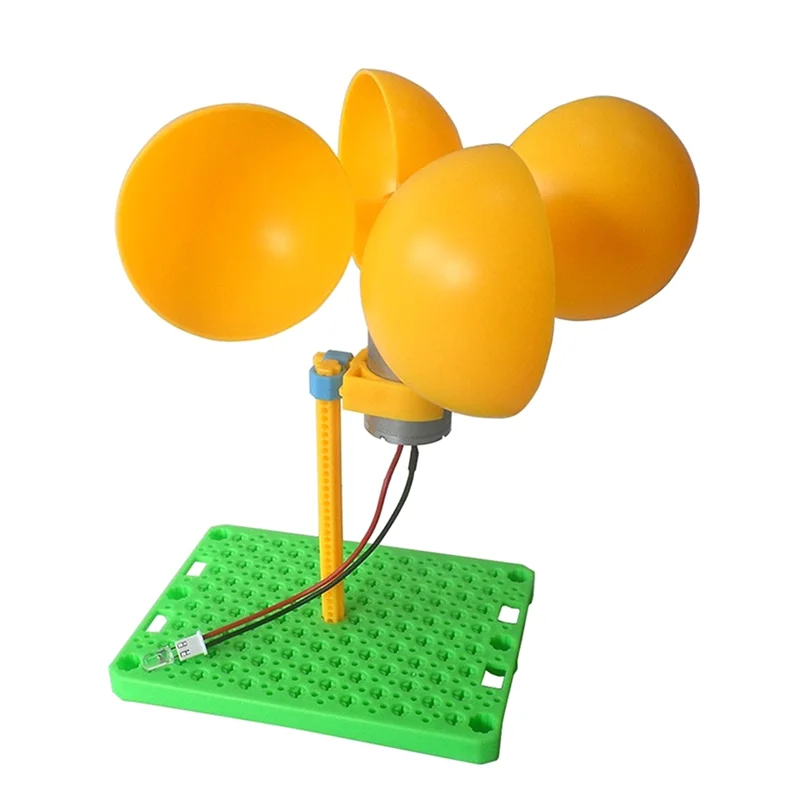 

J1UL1N DIY Wind Turbine Generator Kit DC 0.1V-3V Generator With Holder Blades Brushless Motor Mini Dynamo Generator Teaching