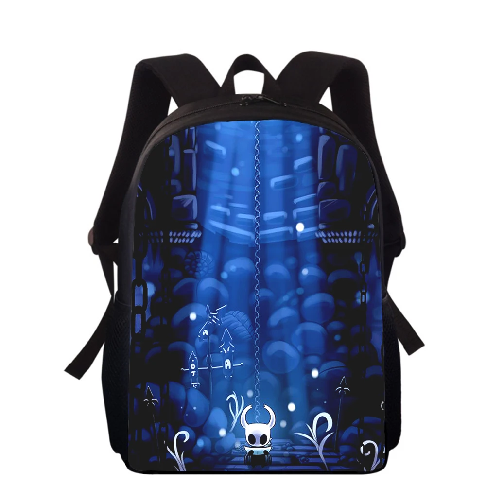 Mochila con estampado 3D de Hollow Knight game para niños y niñas, morral escolar de 16 pulgadas, mochilas para libros