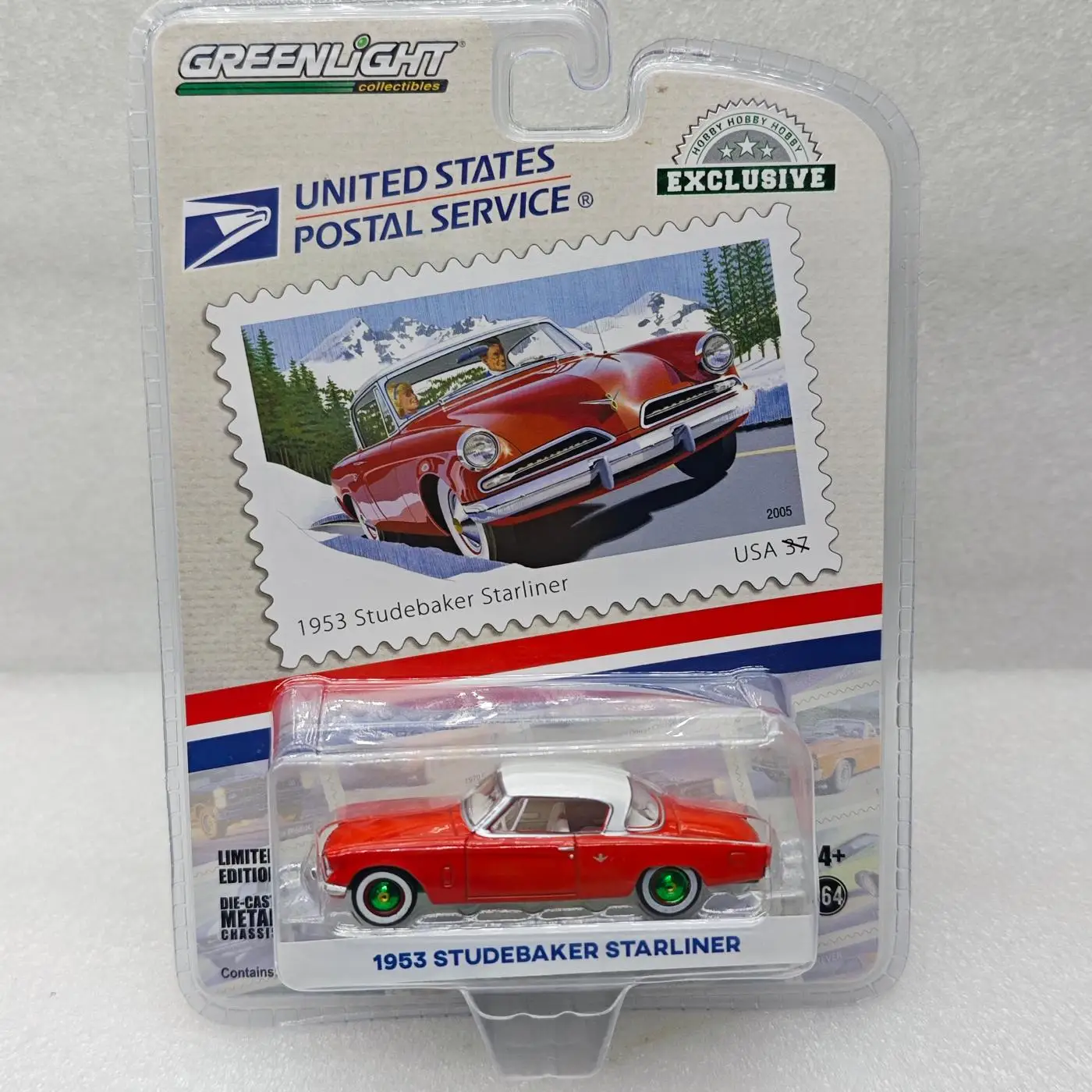 

GreenLight 1:64 1953 STUDEBAKER STARLINER из сплава, мини-модель автомобиля, коллекция моделирования, дисплей, игрушка в подарок