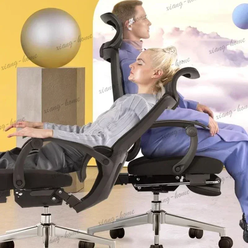 YJ Mesh Rolling Dining Office Chairs Desk Recliner Luxury Folding Office Chairs Vanity Computer Chaise De Bureaux Home Furniture