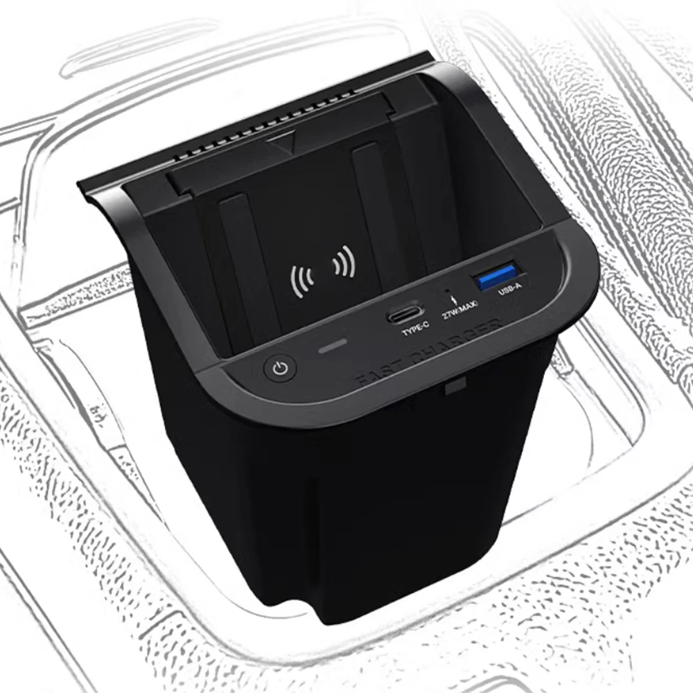 Moreway Center Console Phone Charger for Mercedes Benz W176 C156 C177 GLA 2014-2018 CLA 200 2015 Wireless Charging Car Interior