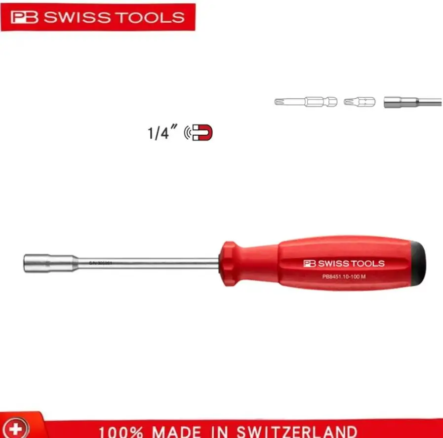 

PB 8451 10-100 M Swiss Hand Tools Swiss Grip Universal Bit Holder 205 mm Magnetic Screwdriver Handle