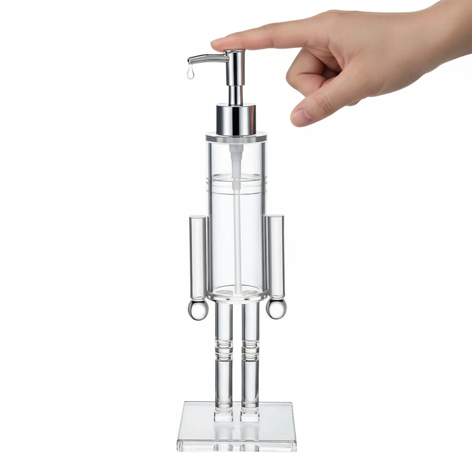 

1/2PCS Christmas Clear Lotion Container Nutcracker Dish Soap Dispenser Liquid Hand Soap Dispenser for Holiday Bathroom Kitchen