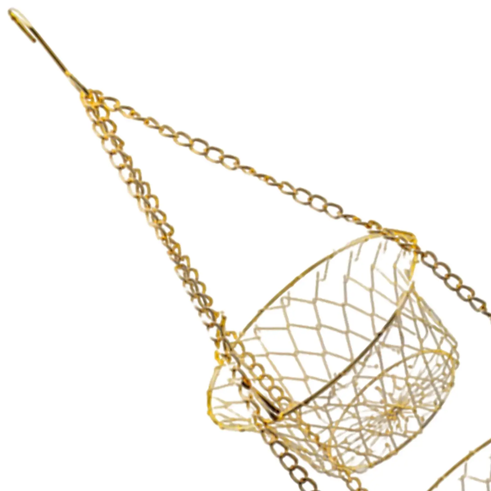 سلة فواكه معلقة من 3 طبقات مع خطافات سقف معدنية وحامل خضروات تحت