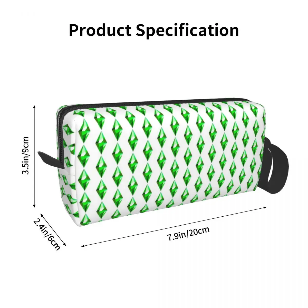 The Sims 4 Plumbob Makeup Bag Cosmetic Organizer Storage Dopp Kit Toiletry Cosmetic Bag for Women Beauty Travel Pencil Case