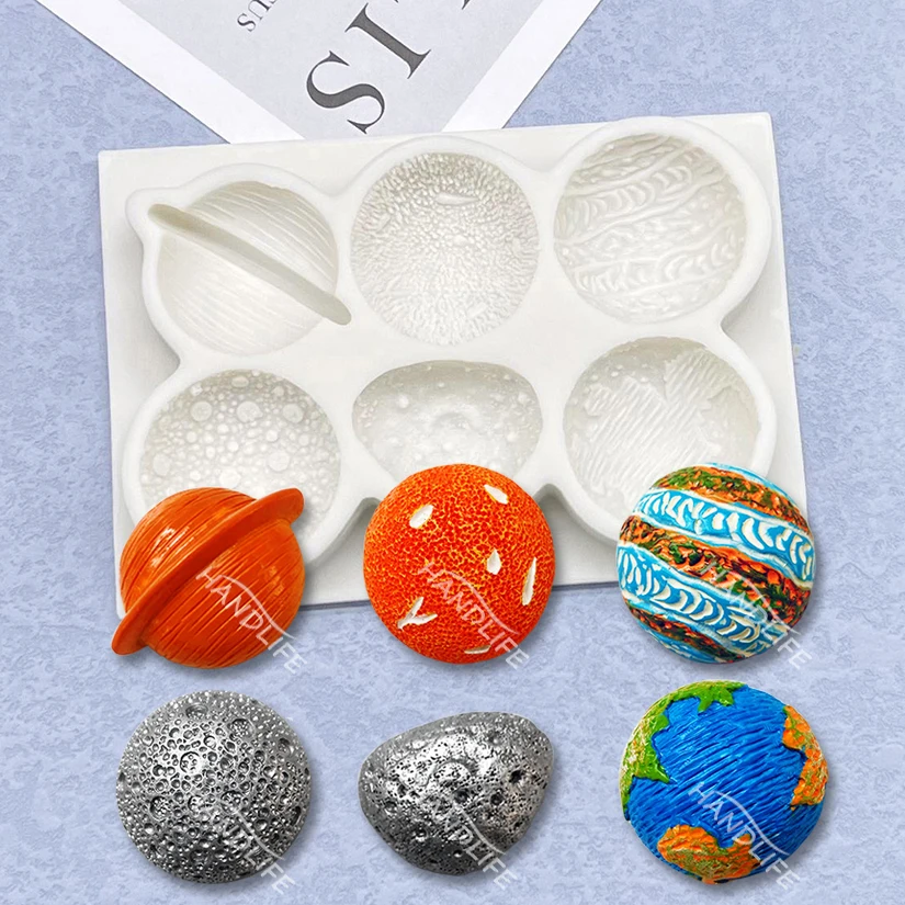 Planet Star Meteorite Silicone Sugarcraft Mold Resin Tools Cupcake Baking Mould Fondant Cake Decorating Tools