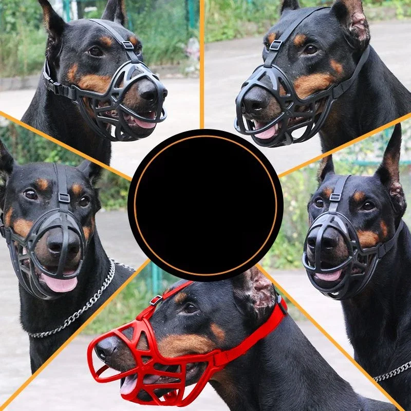 Dog Mouthpiece Anti Bite Prevent Biting Barking Eating Mask Stop Large Golden Retrieve Dogs Pet Muzzles Reflective Mouth Cover