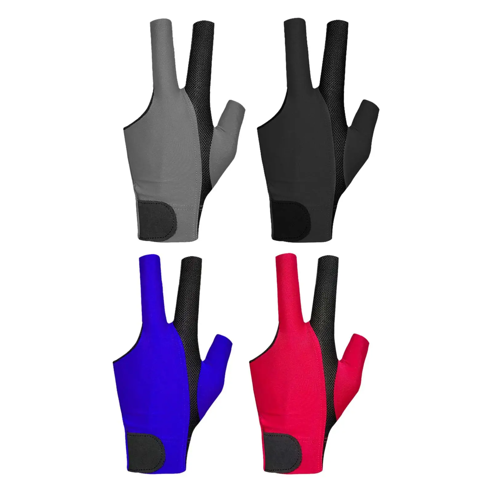 

3 Fingers Pool Gloves Accessories Snooker Gloves for Indoor Training Playing
